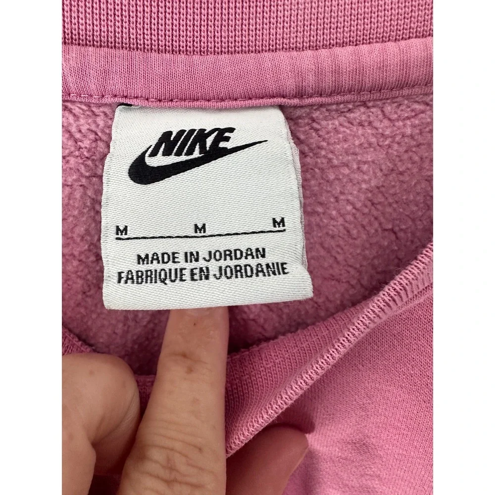 Nike Sportswear Kids Pink Fleece Crewneck Sweatshirt Futura Logo Size Medium